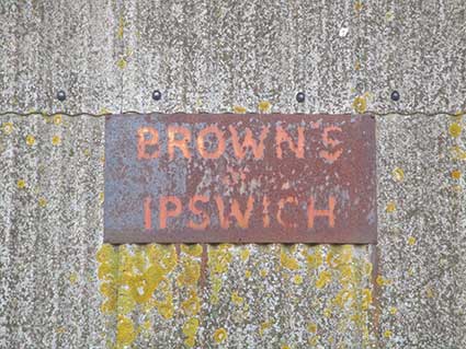 Ipswich Historic Lettering: Browns of Ipswich sign, Alderton