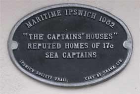 Ipswich Historic Lettering: Captains Houses plaque