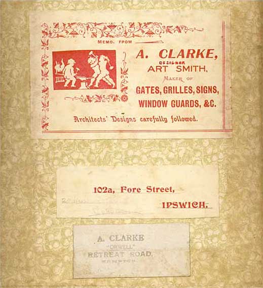 Ipswich Historic Lettering: Albert Clake business cards