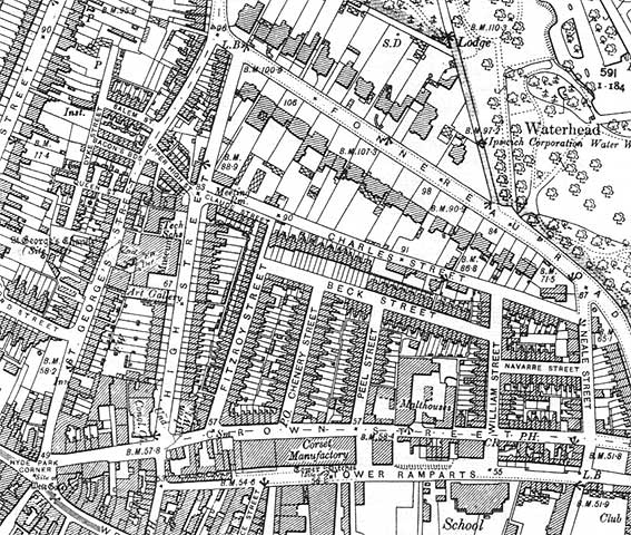 Ipswich Historic Lettering: Claude St map 1902