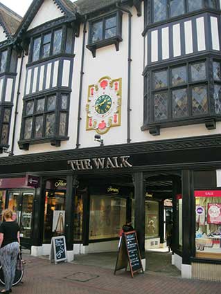 Ipswich Historic Lettering: The Walk clock 1