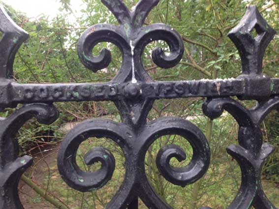 Ipswich Historic Lettering: Cocksedge railings