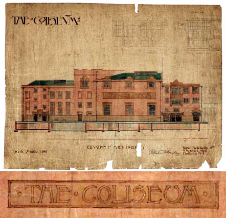 Ipswich Historic Lettering: Coliseum drawing