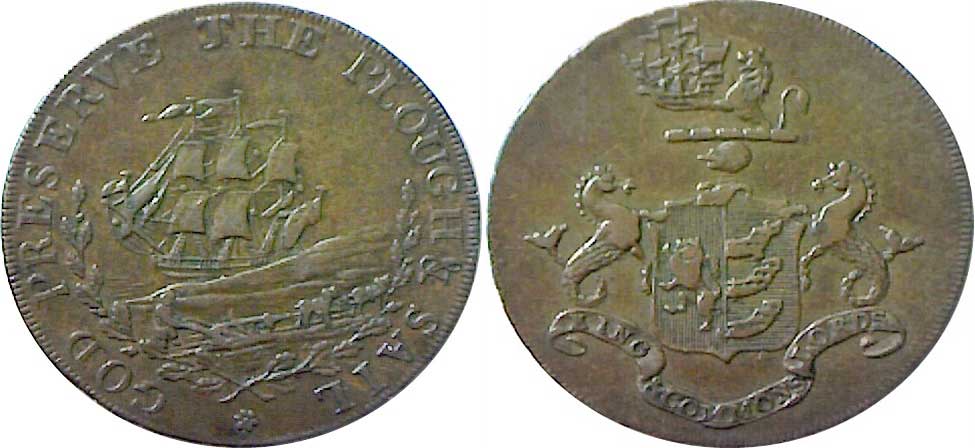 Ipswich Historic Lettering: Ipswich coin 1794