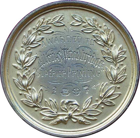 Ipswich Historic Lettering: Ipswich medal 1897