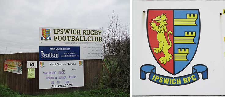 Ipswich Historic Lettering: Crest Ipswich Rugby Club