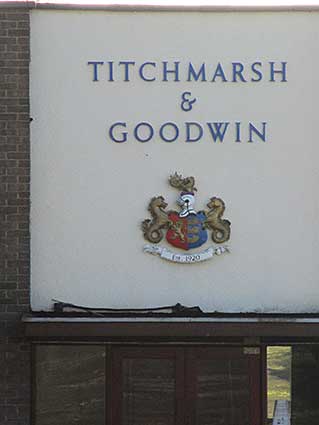 Ipswich Historic Lettering: Crest Titchmarsh & Goodwin