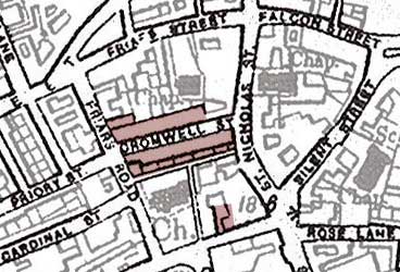 Ipswich Historic Lettering: FLS map 1934 detail