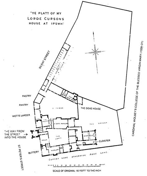 Ipswich Historic Lettering: Curson House plan