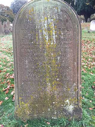Ipswich Historic Lettering: Davey headstone