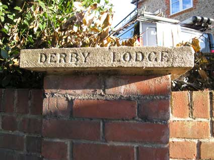 Ipswich Historic Lettering: Derby Lodge 1