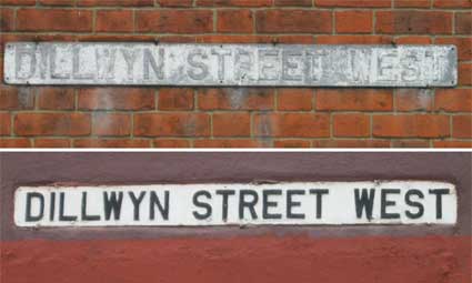 Ipswich Historic Lettering: Dillwyn St West sign