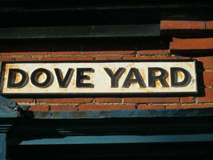 Ipswich Historic Lettering: Dove Yard sign 2