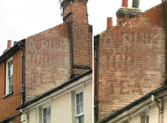 Ipswich Historic Lettering: Drink Topall Tea 2