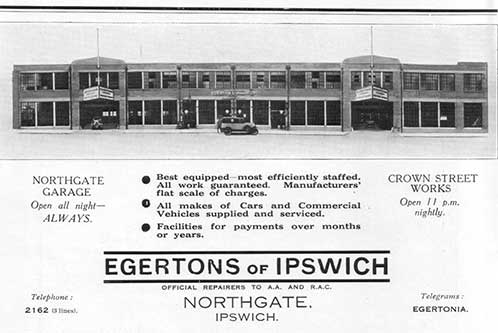 Ipswich Historic Lettering: Egertons ad 1932