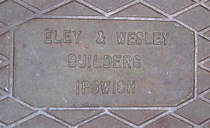Ipswich Historic Lettering: Drain cover Eley Wesley 2