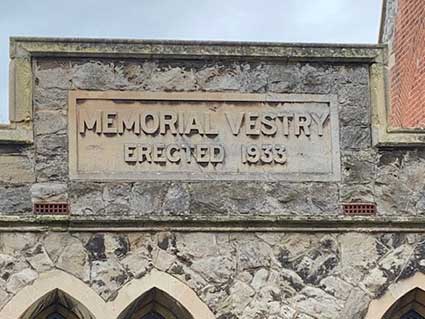 Ipswich Historic Lettering: Felixstowe vestry 2