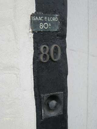 Ipswich Historic Lettering: Isaac Lord house doorbell