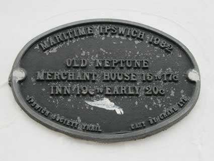 Ipswich Historic Lettering: Old Neptune Inn plaque
