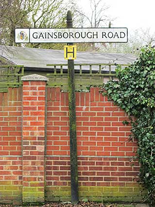 Ipswich Historic Lettering: Gainsborough Rd sign 2