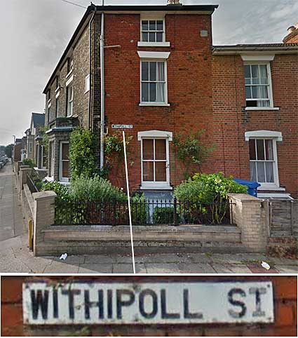 Ipswich Historic Lettering: Withipoll Street nameplate