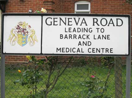 Ipswich Historic Lettering: Geneva Road crest 2
