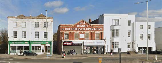 Ipswich Historic Lettering: Gloucester Co-op 1