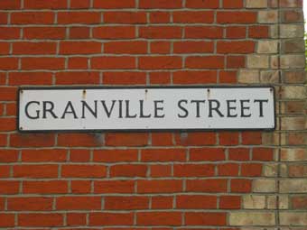 Ipswich Historic Lettering: Granville St sign