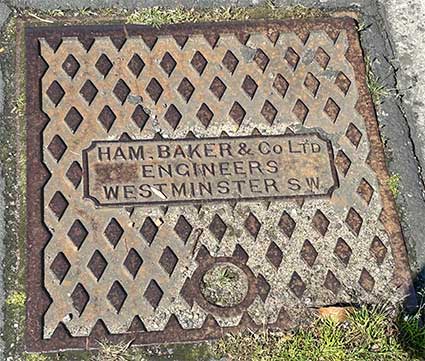 Ipswich Historic Lettering: Ham Baker drain cover