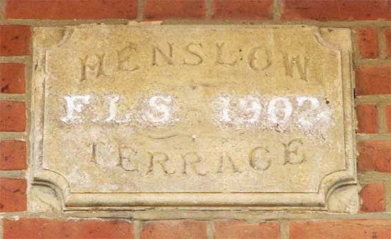 Ipswich Historic Lettering: Henslow Terrace FLS 2