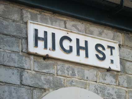 Ipswich Historic Lettering: High St sign