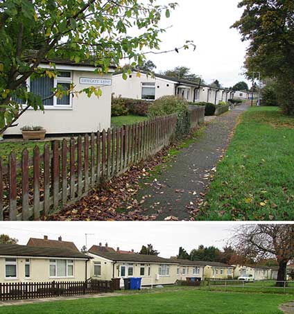 Ipswich Historic Lettering: Humber Doucy Lane prefabs