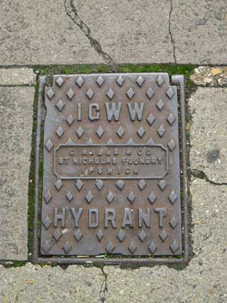 Ipswich Historic Lettering: Hydrant ICWW Rope Walk