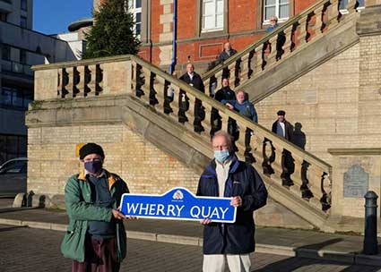 Ipswich Historic Lettering: IMT Wherry Quay plaque 2021