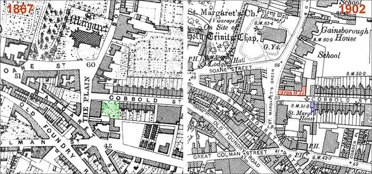 Ipswich Historic Lettering: J. Garrett maps 1867, 1902