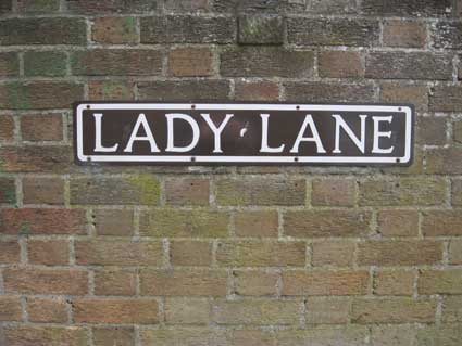Ipswich Historic Lettering: Lady Lane sign