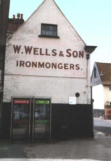 Ipswich Historic Lettering: Saxmundham: Wells & Son