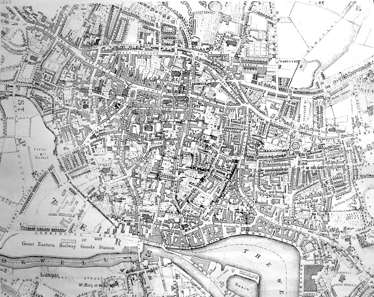 Ipswich Historic Lettering: map 1867