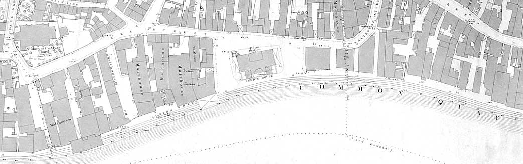 Ipswich Historic Lettering: Custom House map 1884