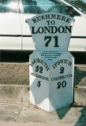 Ipswich Historic Lettering: Milepost 6