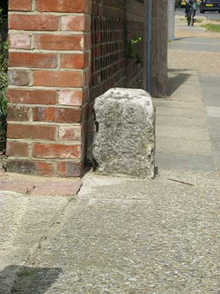 Ipswich Historic Lettering: Milepost Norwich Rd 2
