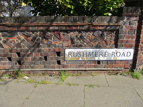 Ipswich Historic Lettering: Rushmere Road wall 2