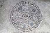 Ipswich Historic Lettering: Museum Street manhole thumb