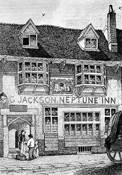 Ipswich Historic Lettering: Old Neptune Inn 1845