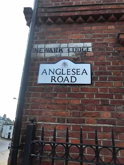 Ipswich Historic Lettering: Newark Lodge, Anglesea Road signs