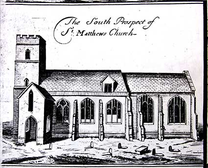 Ipswich Historic Lettering: St Matthew Church Ogilby map