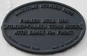 Ipswich Historic Lettering: Old Bull plaque