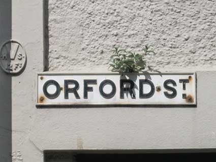 Ipswich Historic Lettering: Orford Street sign