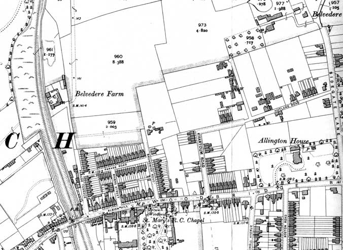 Ipswich Historic Lettering: Parade Rd Terrace map