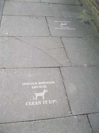 Ipswich Historic Lettering: Pavement clean up 1